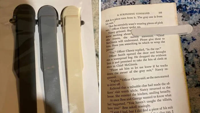 Keep Your Place (And Your Sanity) With <a Style="Display:inline;" Href="Https://Www.amazon.com/Automatic-Bookmark-Silicone-Reading-Accessories/Dp/B0dlw9ktfg?ie=utf8&th=1&linkcode=ll1&tag=bplemon-20&linkid=13eb3f618f17cc827ebed304ac48c51c&language=en_us&ref_=as_li_ss_tl" Target="_blank"><span Style="Font: Inherit; Color: #d74b1f;"> Bookmark Clips </Span>. These Cute Little Clips Are Like Paperweights For Your Bookmarks, So You Can Finally Finish That Novel You've Been Reading For Months