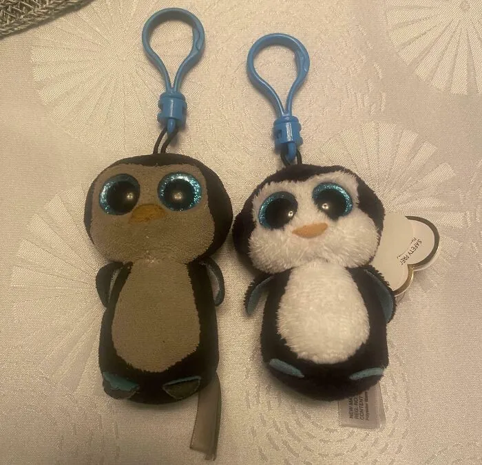 Pingüino Ty con 9 años de diferencia