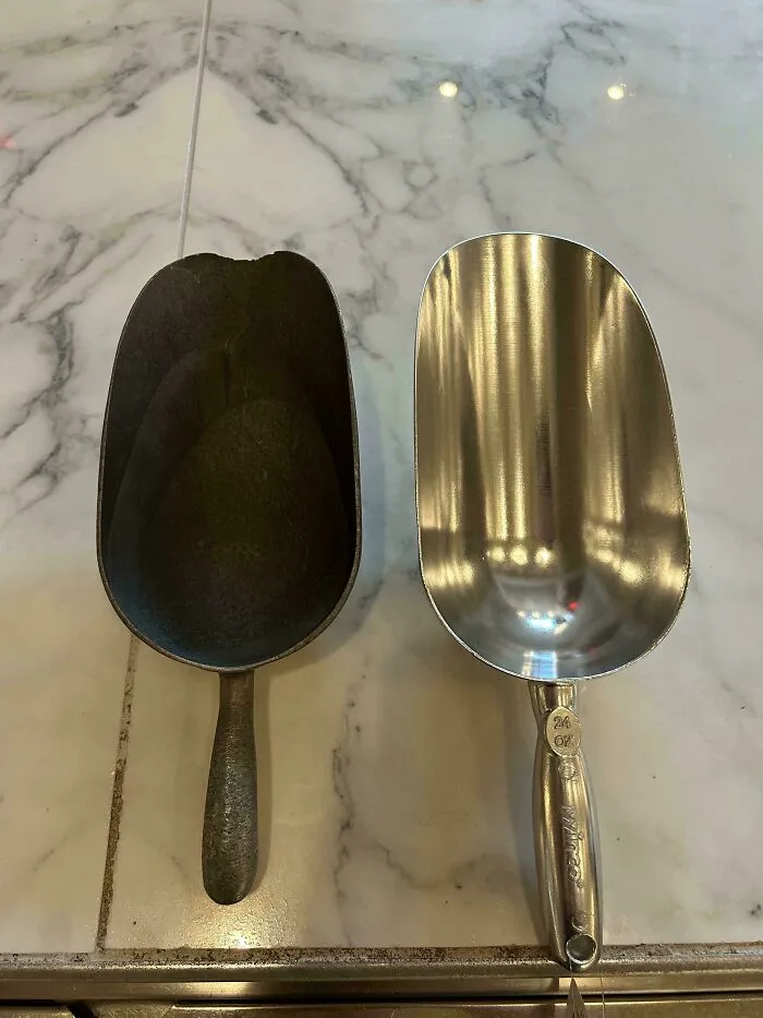 Paleta de hielo de 7 años vs. recién estrenada