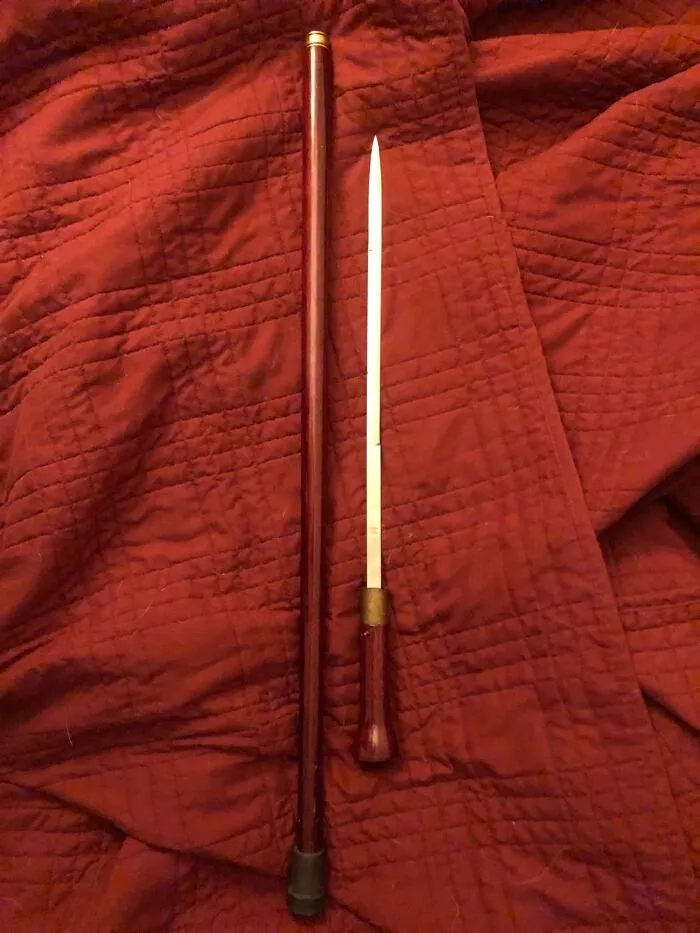 I Bought This $5 Cane From The Thrift Store And When I Got Home I Realized It Had A Secret