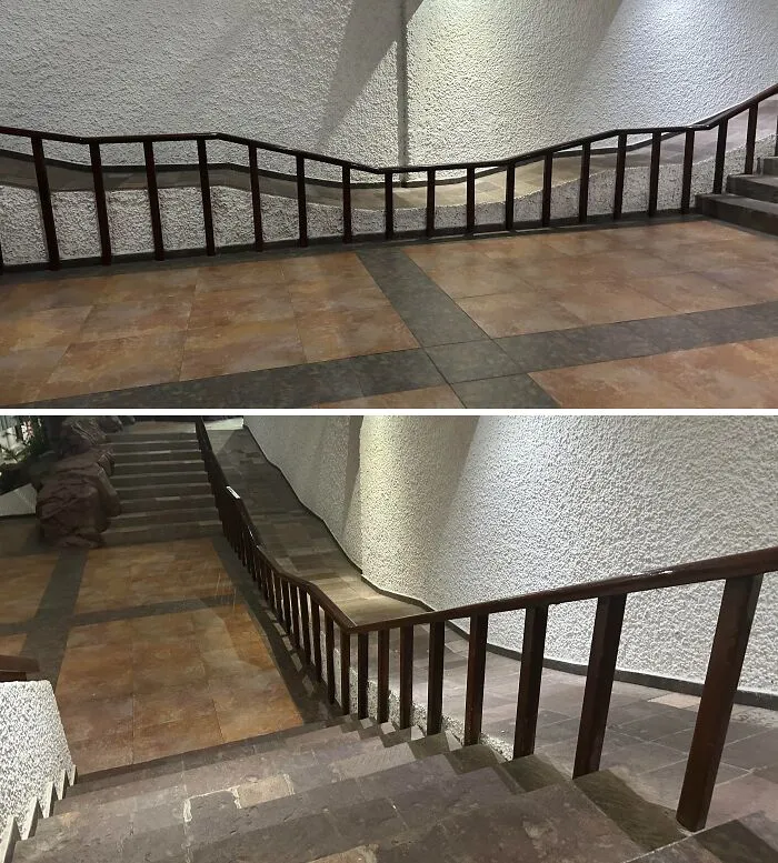 Rampa de accesibilidad en el complejo turístico en el que me alojo en México