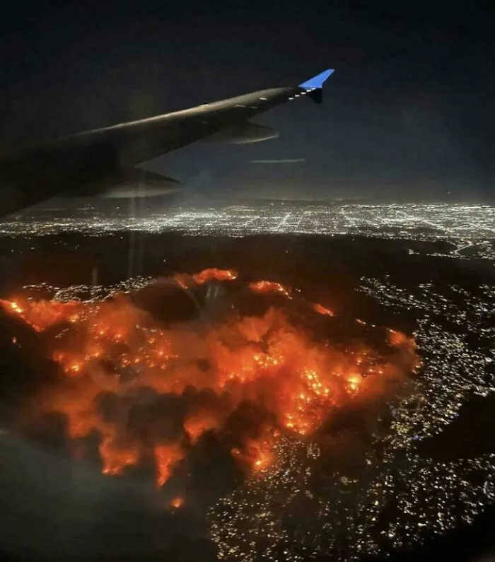 California Wild Fires As Seen From An Airplane