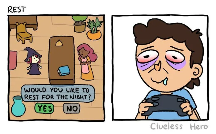 “Clueless Hero”: 20 Hilariously Accurate Gamer Comics Created By These Two Friends (New Pics)