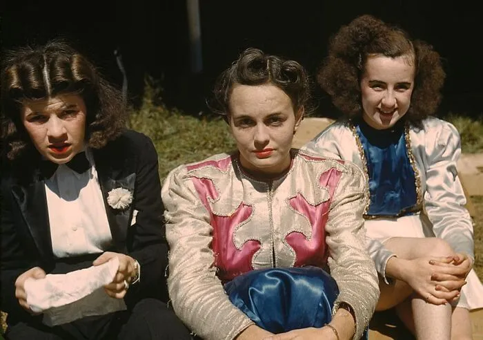 "Backstage" At The "Girlie" Show At The Vermont State Fair, Rutland, 1941 Sept