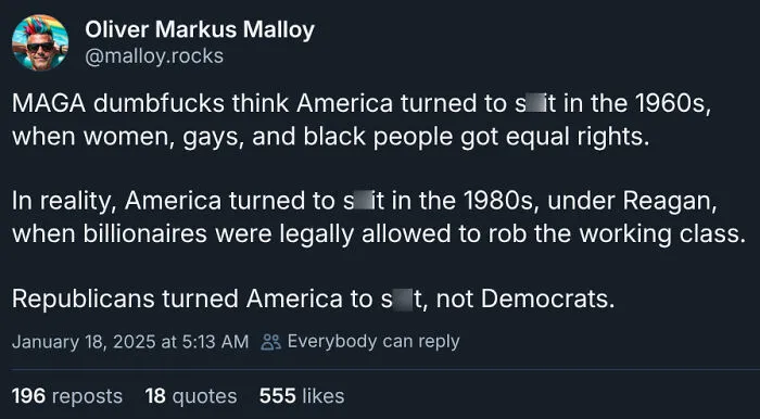 Republicans Turned America To S**t, Not Democrats