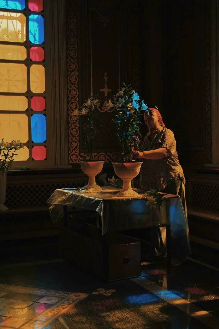 Woman In Kazakh Church That I Snapped A Pic Of