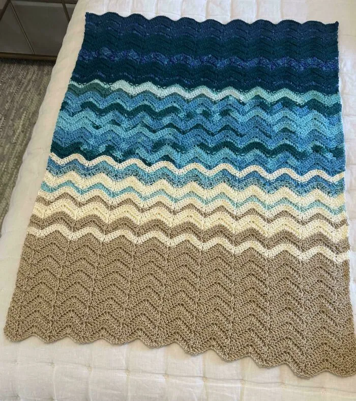 Is This Ocean Pattern Soothing? It’s For A Charity That Gives Baby Blankets To Parents With A Baby In The Nicu