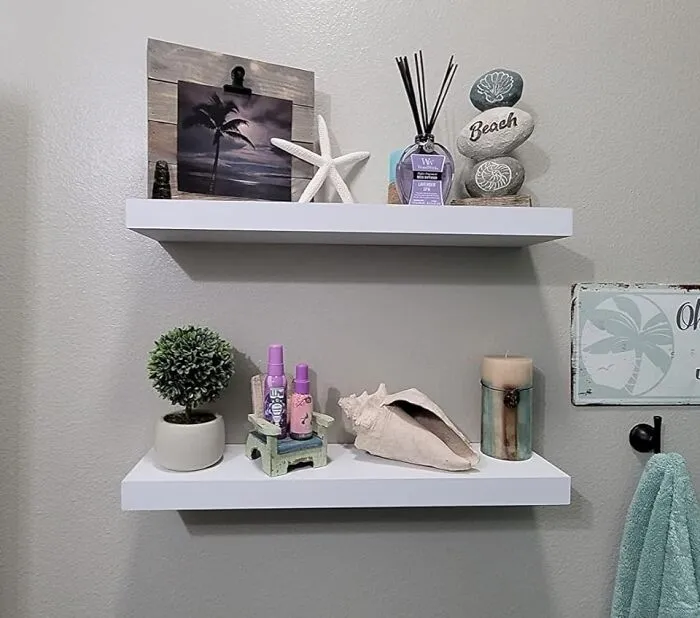 Defy Gravity And Declutter Your Bathroom With The <a Style="Display:inline;" Href="Https://Www.amazon.com/Bameos-Floating-Invisible-Brackets-Decoration/Dp/B08cvrq85g?ie=utf8&th=1&linkcode=ll1&tag=bprabbit-20&linkid=a47ddce33bcf44335a26b0d8d089508f&language=en_us&ref_=as_li_ss_tl" Target="_blank"><span Style="Font: Inherit; Color: #d74b1f;"> Floating Shelves </Span>, A Minimalist Storage Solution That's As Stylish As It Is Practical