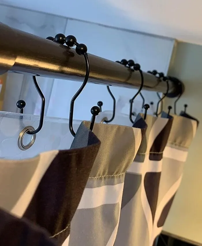 Slide Into Bathroom Bliss With The <span Style="Font: Inherit; Color: #d74b1f;"> 2 Sided Shower Curtain Hooks With Balls For Easy Rolling </Span>, Because Who Doesn't Love A Curtain That Glides Like A Dream?
