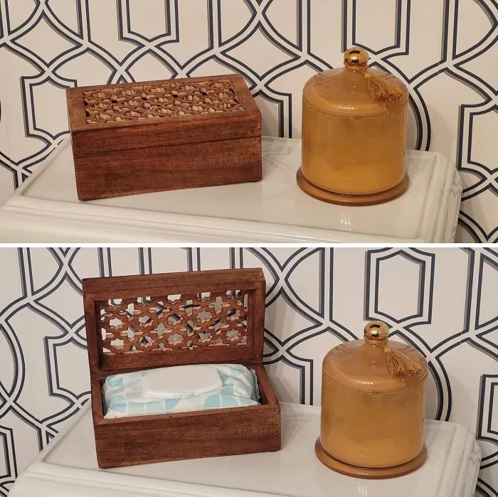 This <a Style="Display:inline;" Href="Https://Www.amazon.com/Wood-Keepsake-Hinged-Trellis-Design/Dp/B09jk5pyhf?ie=utf8&th=1&linkcode=ll1&tag=artandesignews-20&linkid=c30d97a0cc86a35430b32ee06275be03&language=en_us&ref_=as_li_ss_tl" Target="_blank"><span Style="Font: Inherit; Color: #d74b1f;"> Wooden Storage Box For Toilet Wipes </Span> Is The Classy Disguise Your Bathroom Deserves - Because Even Your Tp Deserves To Live In A Tiny Wooden Mansion