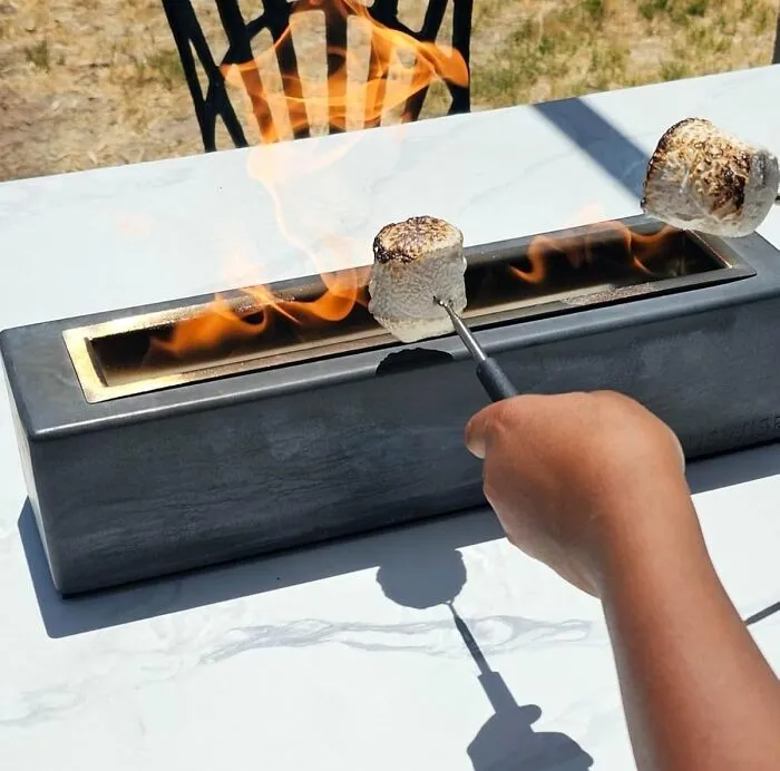 Bring The Campfire Vibes Inside With This Cute <a Style="Display:inline;" Href="Https://Www.amazon.com/Houswise-Tabletop-Portable-Firepit-Fireplace/Dp/B0by7d54g4?ie=utf8&th=1&linkcode=ll1&tag=bppanda-20&linkid=238a6a67e625dc338d47c0f870d887e5&language=en_us&ref_=as_li_ss_tl" Target="_blank"><span Style="Font: Inherit; Color: #d74b1f;"> Tabletop Firepit</Span>, Making It Easy To Create The Classic Smore Anytime!