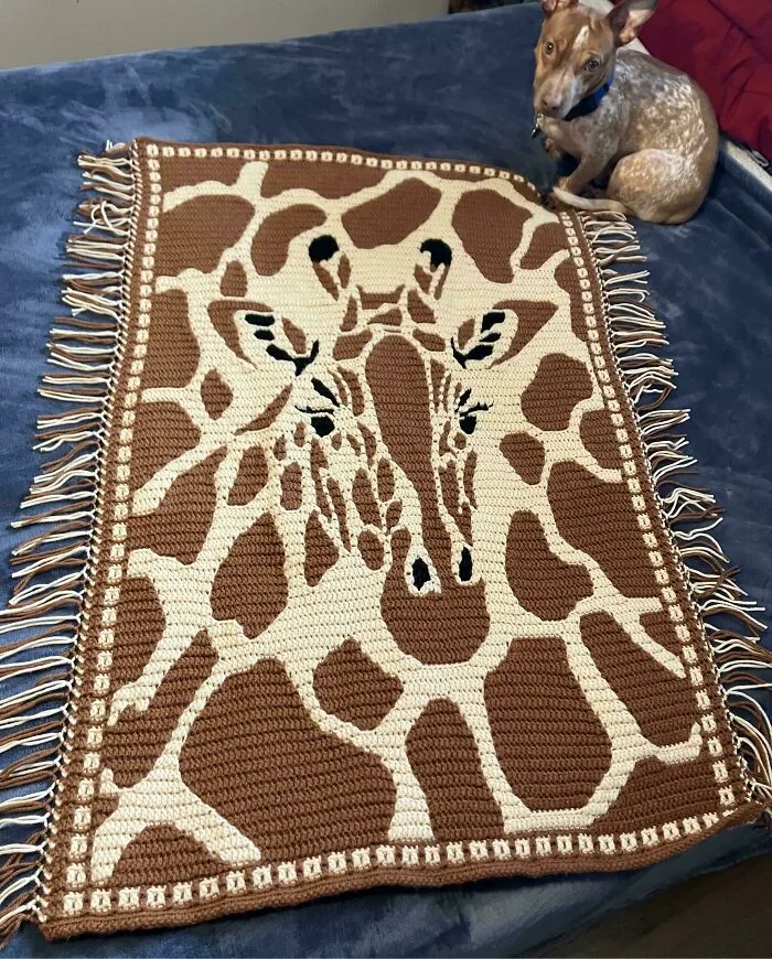 Giraffe Blanket From Outstanding Crochet In Big Twist Yarn 🦒