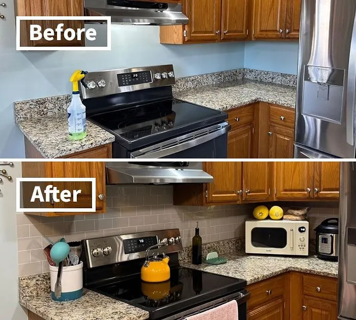 Get The Tile Vibes Without The Tile Drama (Or The Landlord's Approval) With <a Style="Display:inline;" Href="Https://Www.amazon.com/Stickgoo-Backsplash-Kitchen-Bathroom-Thicker/Dp/B07r4l89fq?ie=utf8&th=1&linkcode=ll1&tag=bpapple-20&linkid=aa47eaeb994019f20d97199332f298d2&language=en_us&ref_=as_li_ss_tl" Target="_blank"><span Style="Font: Inherit; Color: #d74b1f;"> Peel And Stick Subway Tile </Span> - A Renter's Dream Come True!