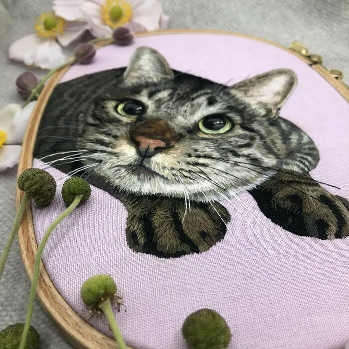 I Embroidered This Handsome Fella’s Portrait