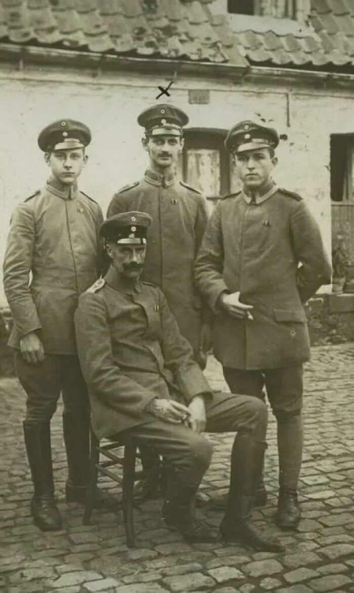 Anne Frank's Father, Otto Frank, With Other Soldiers In 1915