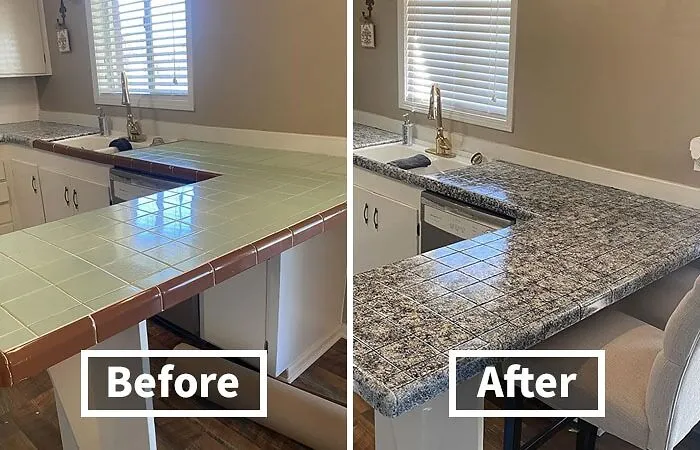 Fake It 'Til You Make It To Your Dream Kitchen With A <a Style="Display:inline;" Href="Https://Www.amazon.com/Giani-Granite-Countertop-Acrylic-Sicilian/Dp/B092ds8xck?ie=utf8&th=1&linkcode=ll1&tag=bpstarfish-20&linkid=05e7cc2c5a726f1f01c67bf7f6c012f0&language=en_us&ref_=as_li_ss_tl" Target="_blank"><span Style="Font: Inherit; Color: #d74b1f;"> Granite Countertop Paint Kit</Span> That's Like A DIY Facelift For Your Counters