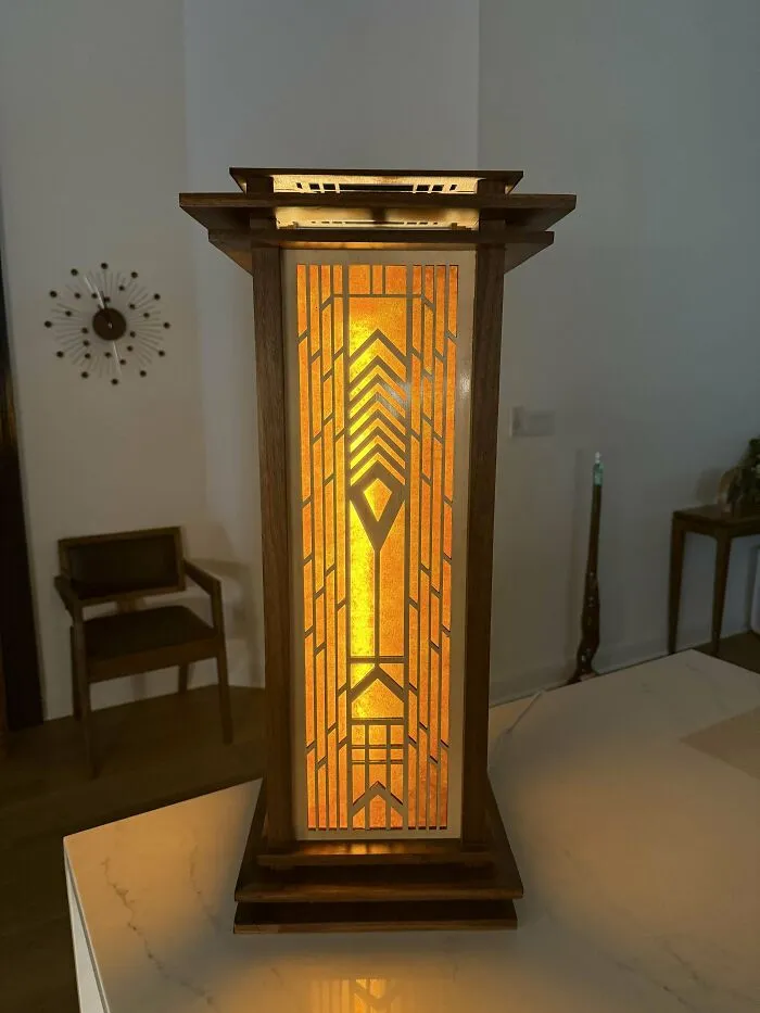 Frank Lloyd Wright Inspired Lamp