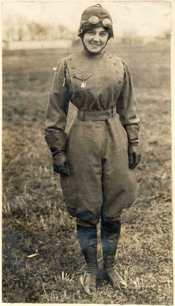 American Aviator Matilde Moisant, 1912. She Was The Second Woman In The United States To Get A Pilot's License