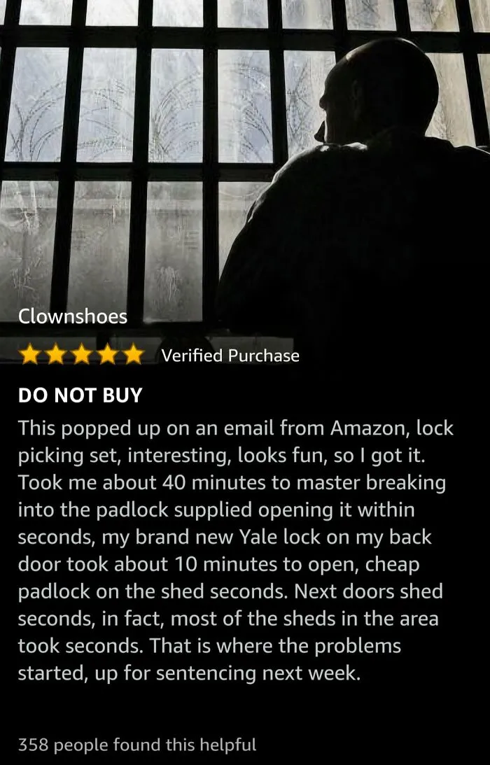 Found This Review On Amazon For A Lock Pick 🤣