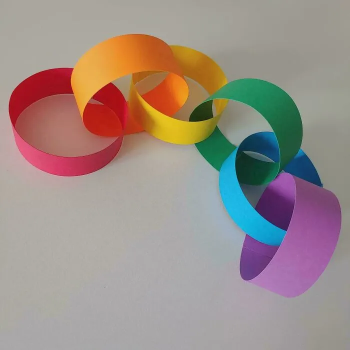 Making These Paper Chains At School For Chistmas Decorations