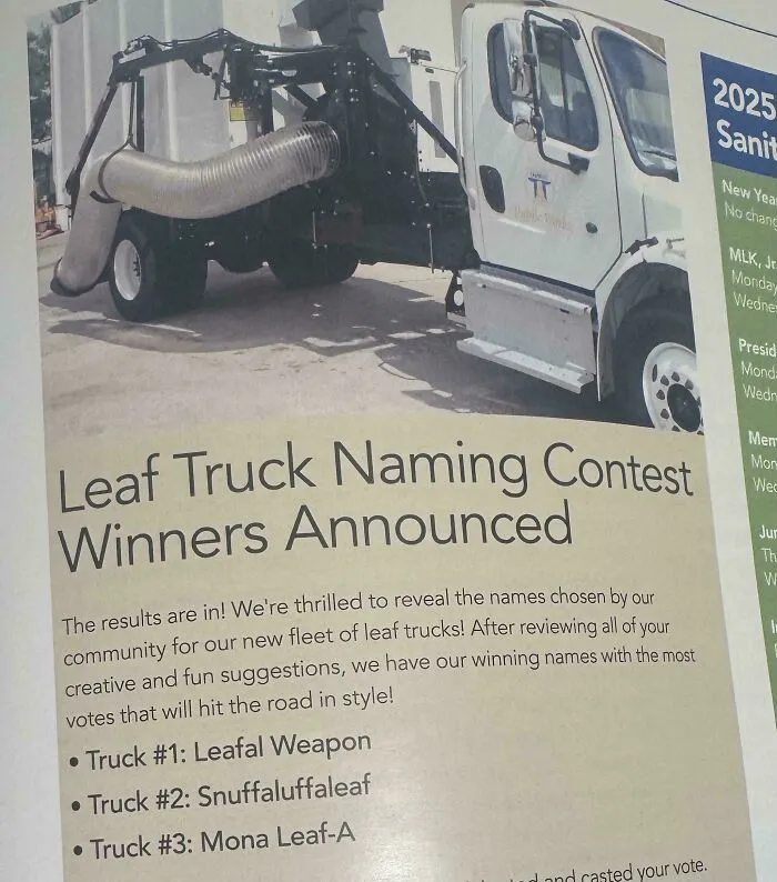 My City Held A Contest To Name Our Leaf Trucks