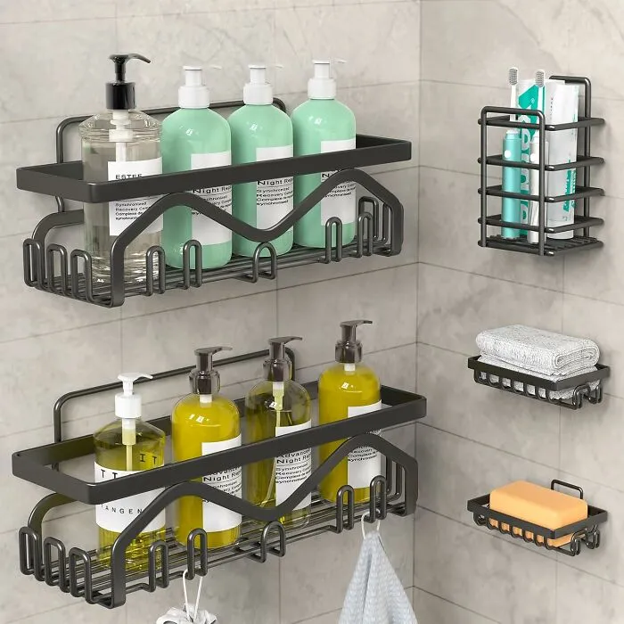 Stick It To Clutter With The <a Style="Display:inline;" Href="Https://Www.amazon.com/Adhesive-Organizer-Rustproof-Stainless-Coraje/Dp/B09nrnvmz4?ie=utf8&linkcode=ll1&tag=bprabbit-20&linkid=41b51a461c61103dfd79a6dc4e410aa9&language=en_us&ref_=as_li_ss_tl" Target="_blank"><span Style="Font: Inherit; Color: #d74b1f;"> Sleek Adhesive Shower Shelves </Span>, Because Who Needs Suction Cups When You Can Just Stick And Go?