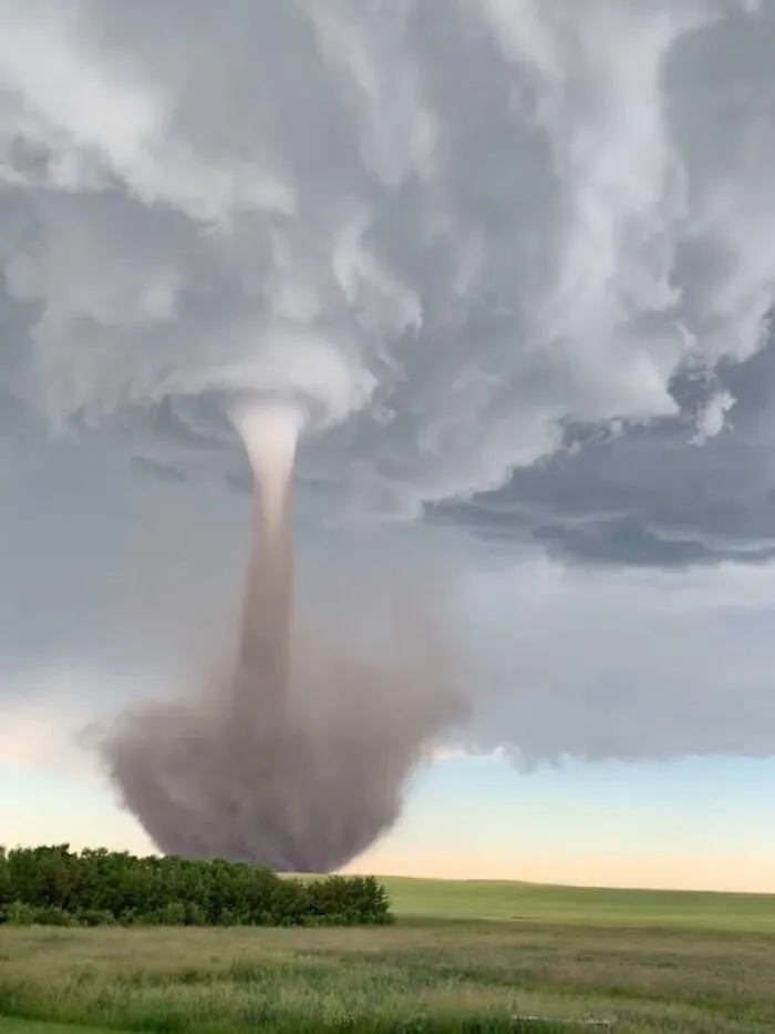 My Aunt Took This Picture Of A Tornado At My Grandparents Farm That Touched Down Yesterday. South Dakota
