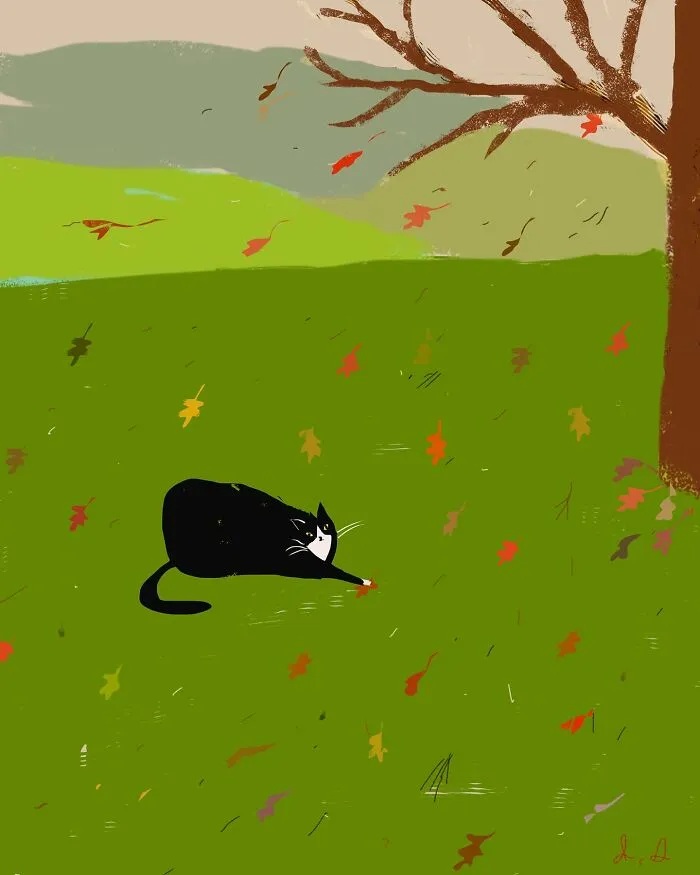 30 Whimsical Illustrations That Focus On Cats And Everyday Life, By Jamie Shelman