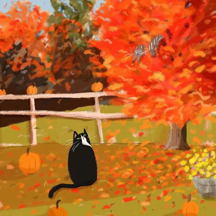 30 Whimsical Illustrations That Focus On Cats And Everyday Life, By Jamie Shelman
