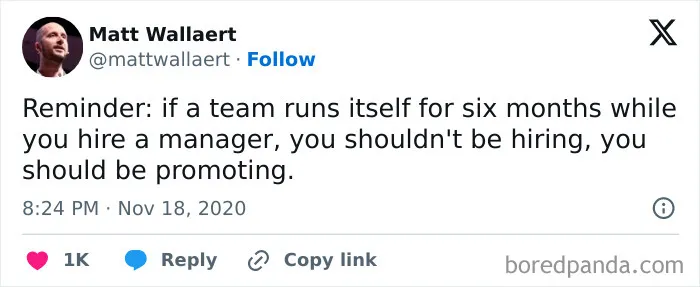 Counterpoint: If It's Taking 6 Months For An Upper Manager To Fill A Position, The Company Should Be Looking To Fill 2 Positions