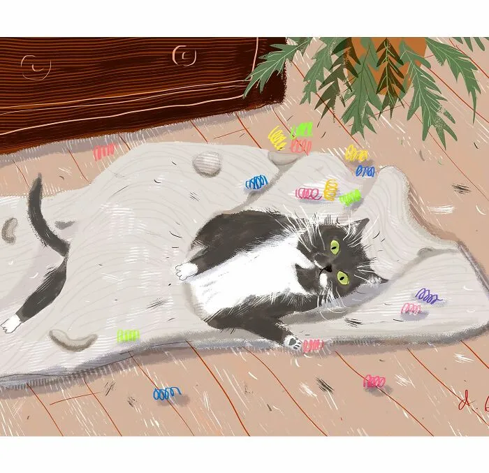 30 Whimsical Illustrations That Focus On Cats And Everyday Life, By Jamie Shelman