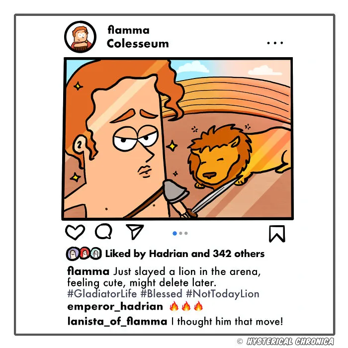 A Gladiator Using Instagram