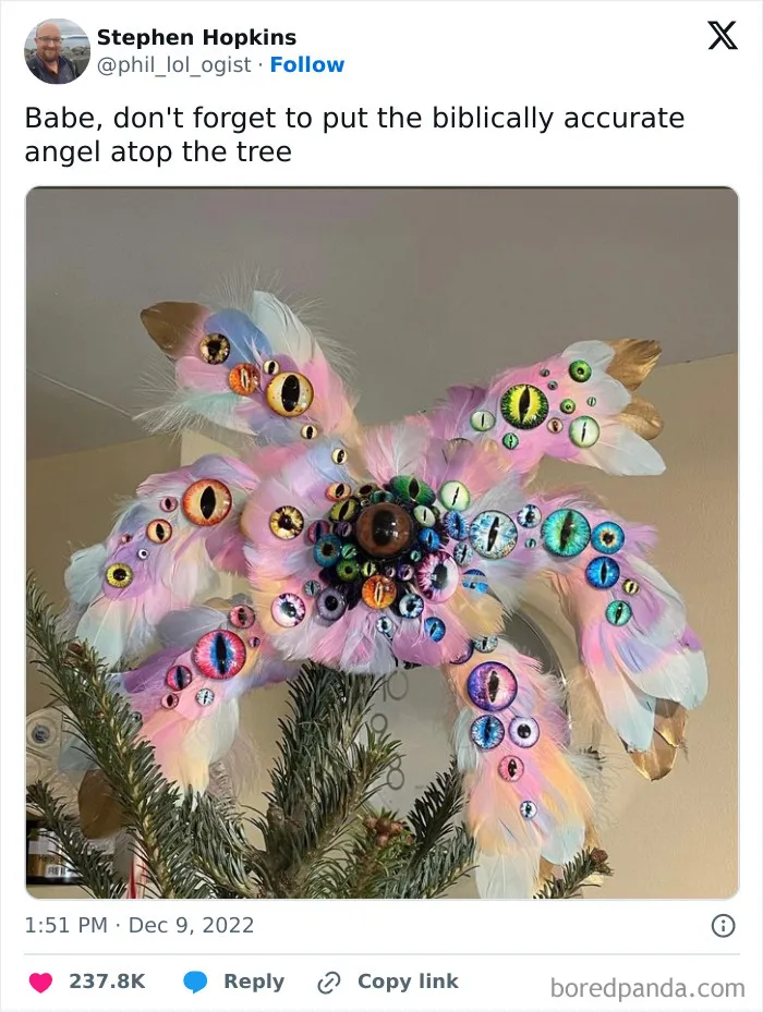 Thanks, I Hate The Biblically Accurate Angel On The Tree