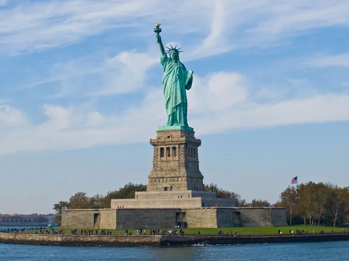 Statue of Liberty under a clear sky, representing amazing views in the states.