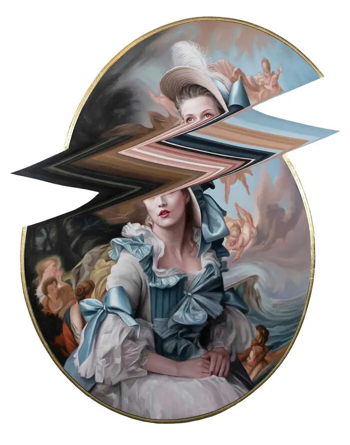 Artist Adds A Modern Twist To Classical Style Paintings By Distorting Them (30 Pics)