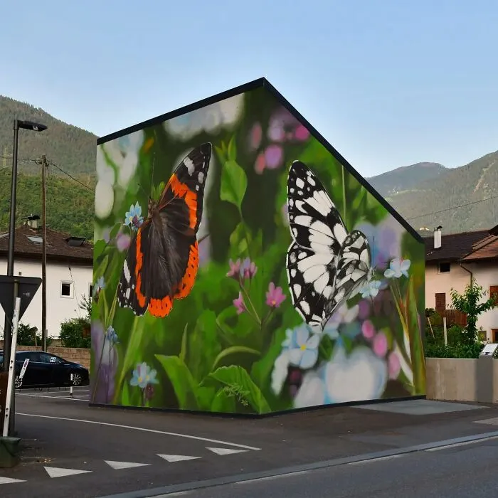 Specimen Boxes: 33 Giant Butterfly Murals Painted By This French Artist Across The World (New Pics)