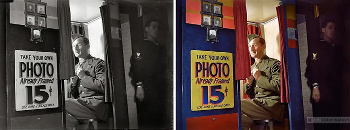 15-Cent Photo Booth In The Lobby At The United Nations Service Center At Washington, D.C., December 1943