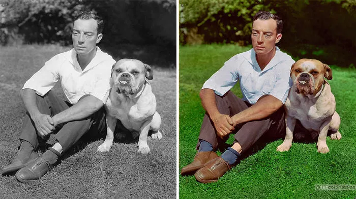Buster Keaton And His Dog, 1929