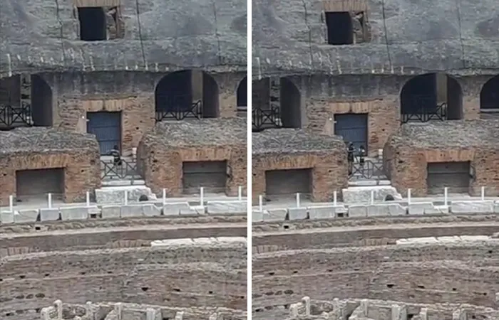 Colándose en ruinas romanas