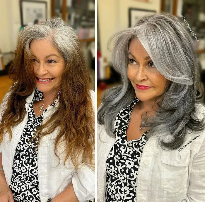 22 Incredible Gray Hair Revivals By Celebrity Hair Colorist Jack Martin (New Pics)