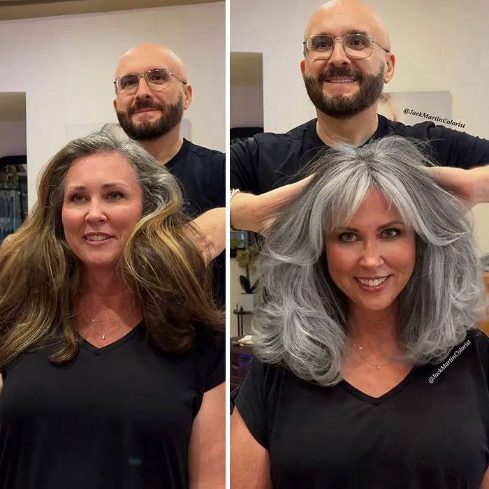 22 Incredible Gray Hair Revivals By Celebrity Hair Colorist Jack Martin (New Pics)