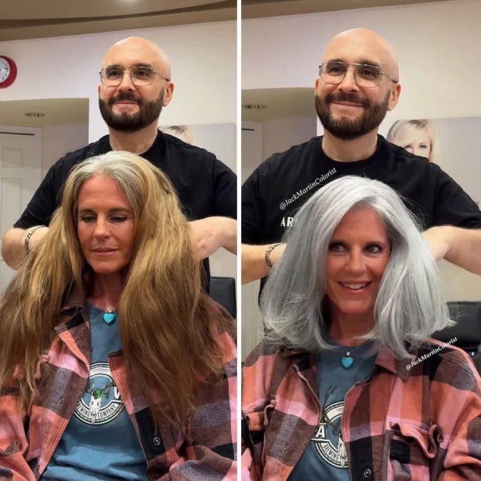 22 Incredible Gray Hair Revivals By Celebrity Hair Colorist Jack Martin (New Pics)