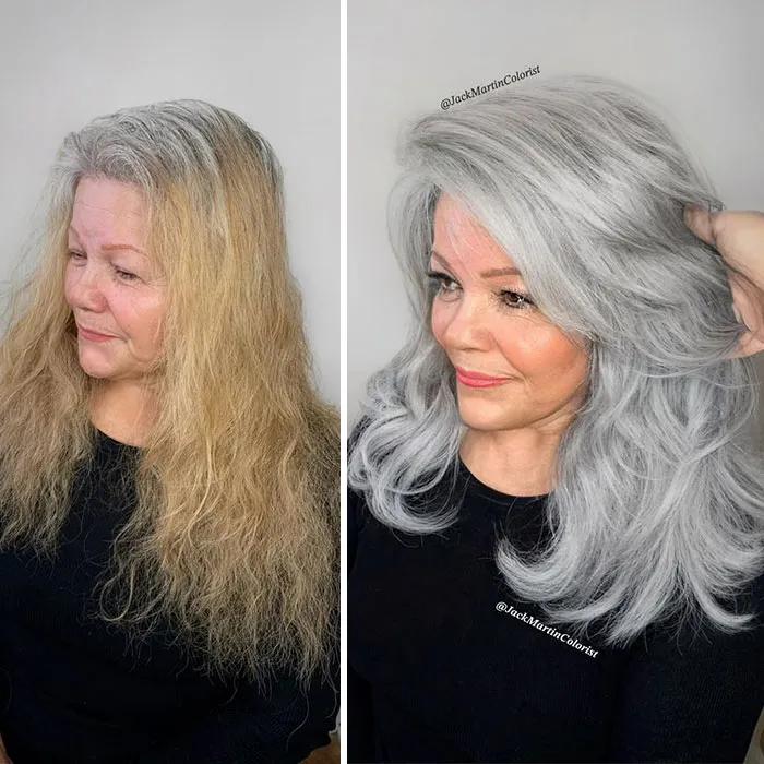 22 Incredible Gray Hair Revivals By Celebrity Hair Colorist Jack Martin (New Pics)