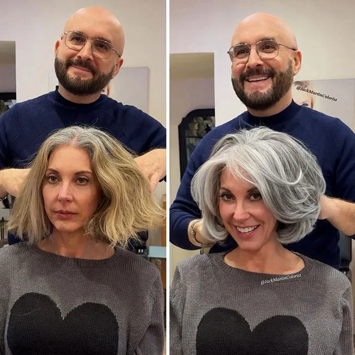 22 Incredible Gray Hair Revivals By Celebrity Hair Colorist Jack Martin (New Pics)