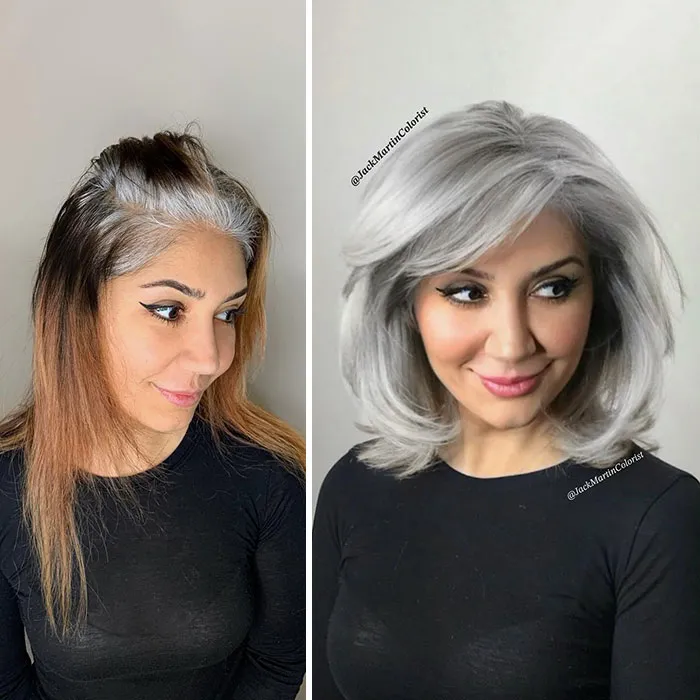 22 Incredible Gray Hair Revivals By Celebrity Hair Colorist Jack Martin (New Pics)