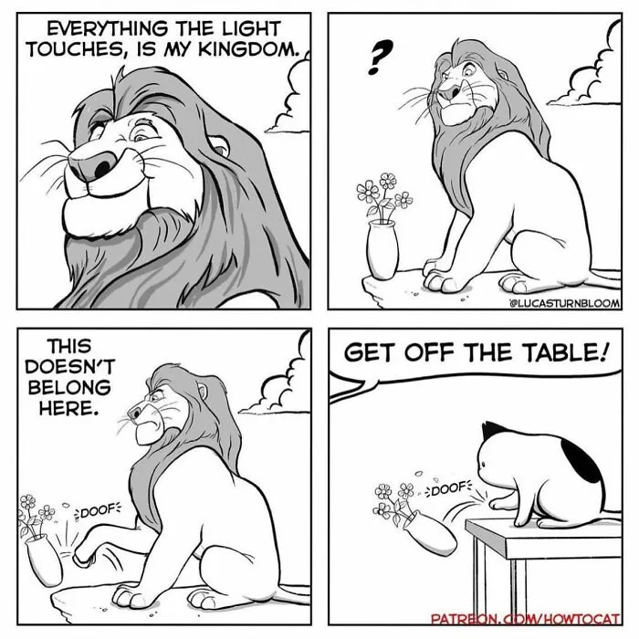 20 Comics That Highlight Hilariously Relatable Cat Behaviors, Illustrated By Lucas Turnbloom (New Pics)