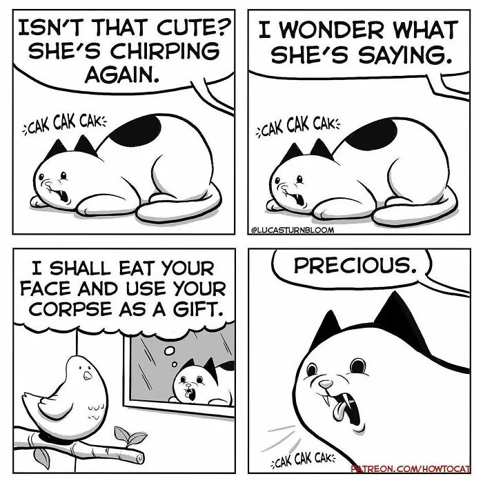 20 Comics That Highlight Hilariously Relatable Cat Behaviors, Illustrated By Lucas Turnbloom (New Pics)