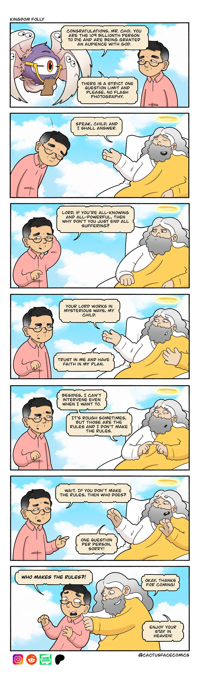 This Comic Series Uses Humor To Answer: What If God Had Human Struggles? (20 Pics)