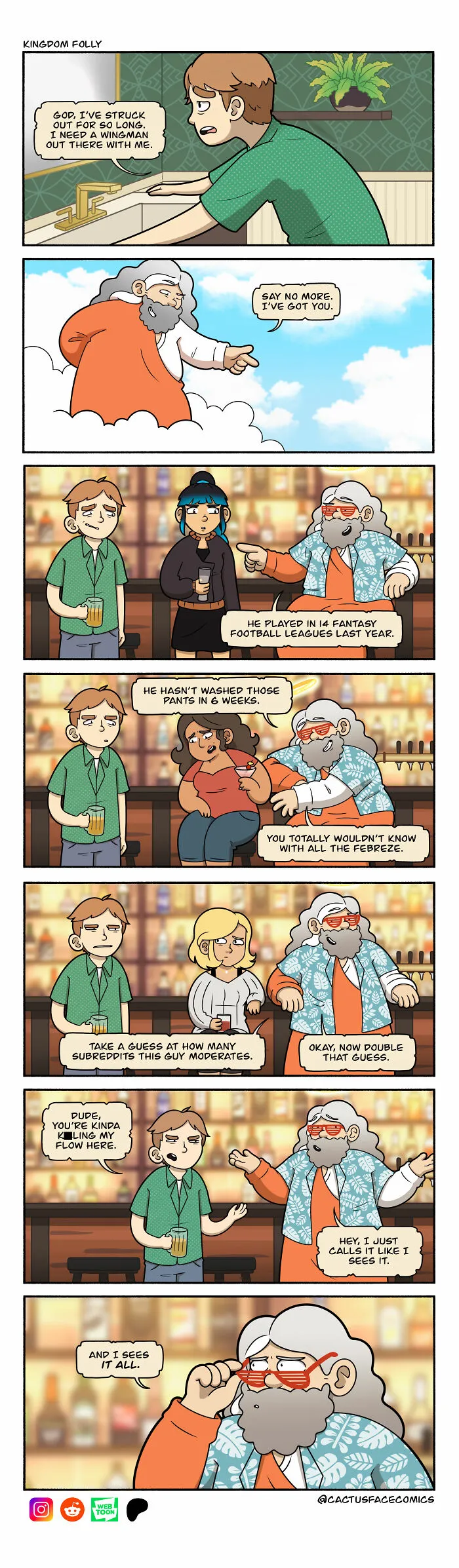 This Comic Series Uses Humor To Answer: What If God Had Human Struggles? (20 Pics)