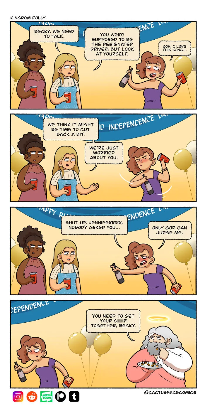 This Comic Series Uses Humor To Answer: What If God Had Human Struggles? (20 Pics)
